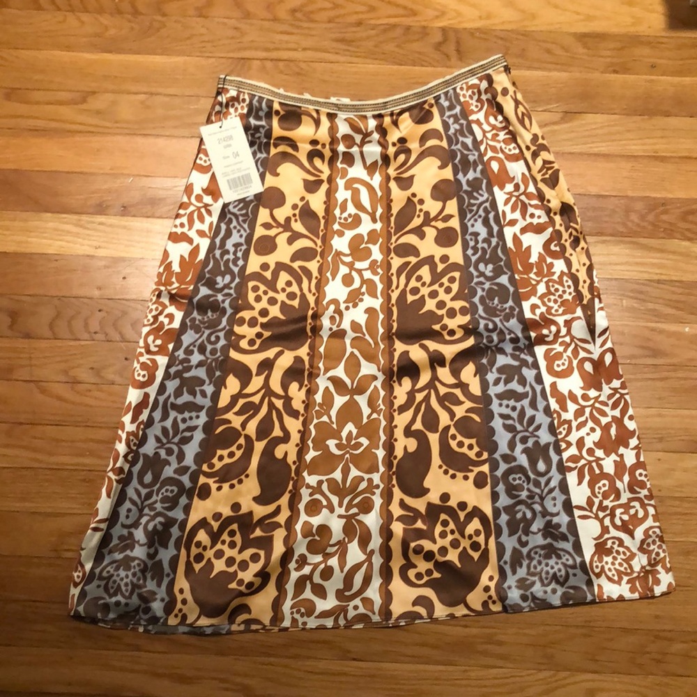 ETCETERA Patterned 100% Silk Skirt